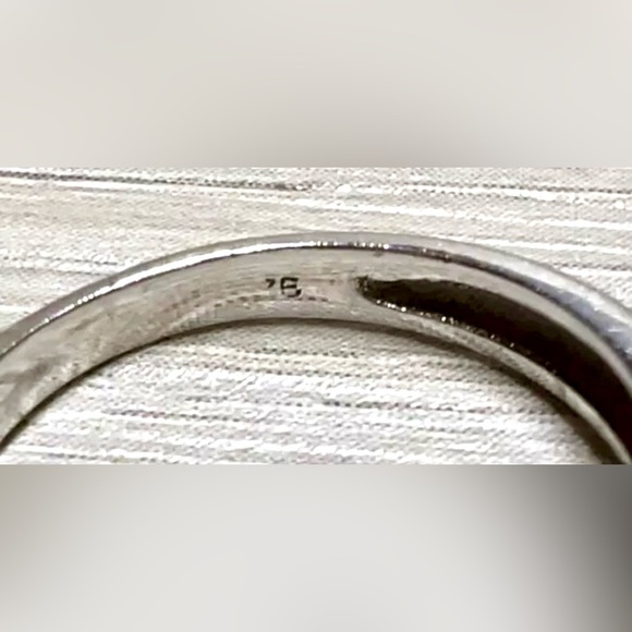 Vintage Sterling Silver Tension Set Amethyst & Cubic Zirconia Ring, Size 5 - Picture 12 of 16